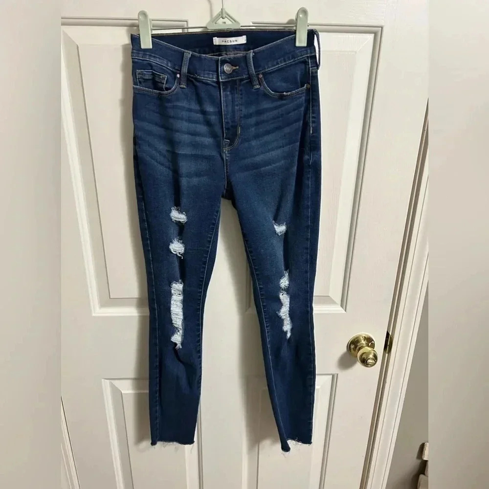PacSun Distressed High Rise Ankle Jegging Size 25